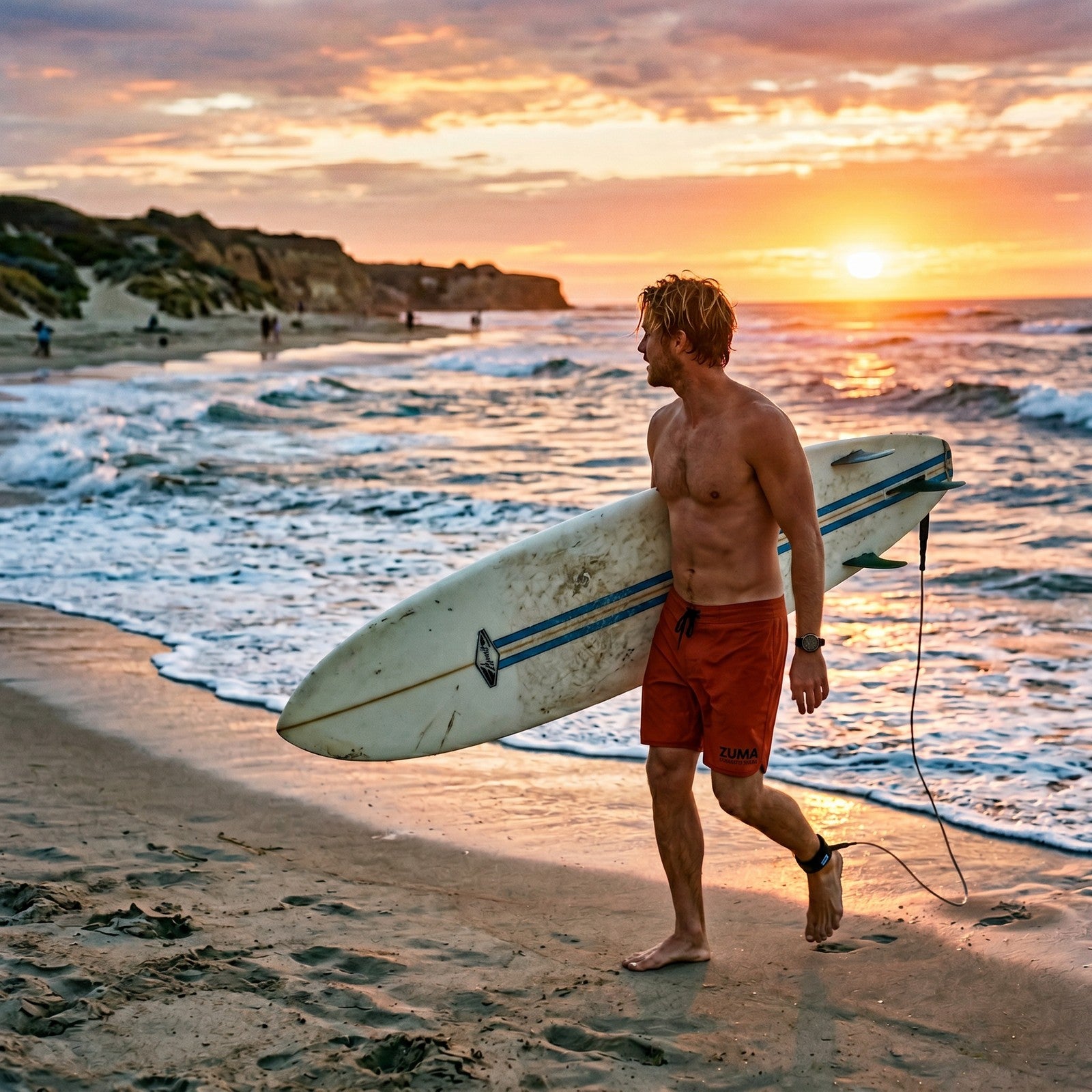 Zuma Board Shorts — Sunset Red