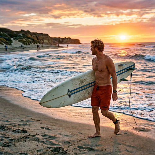 Zuma Board Shorts — Sunset Red