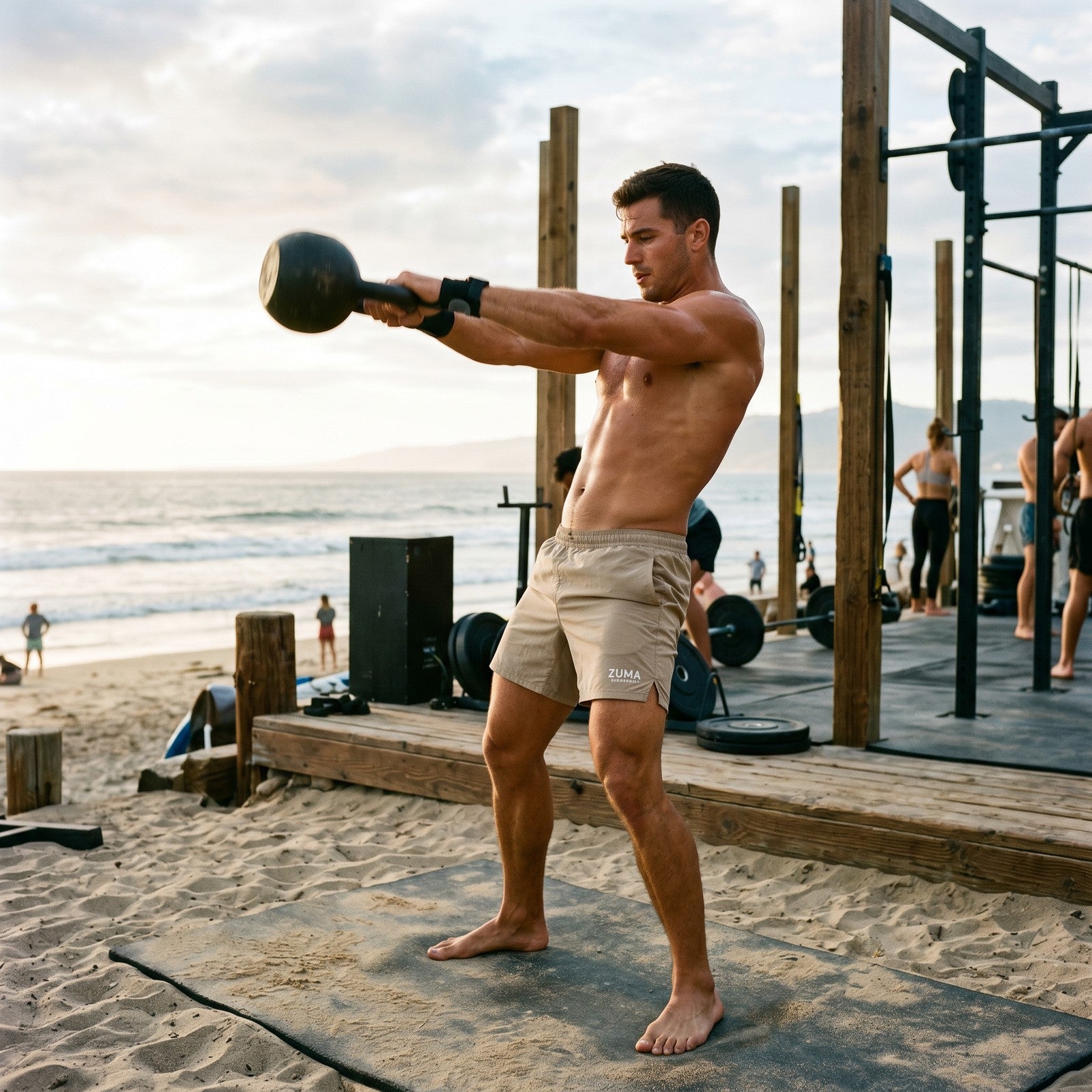 Zuma Gym Shorts — Sand