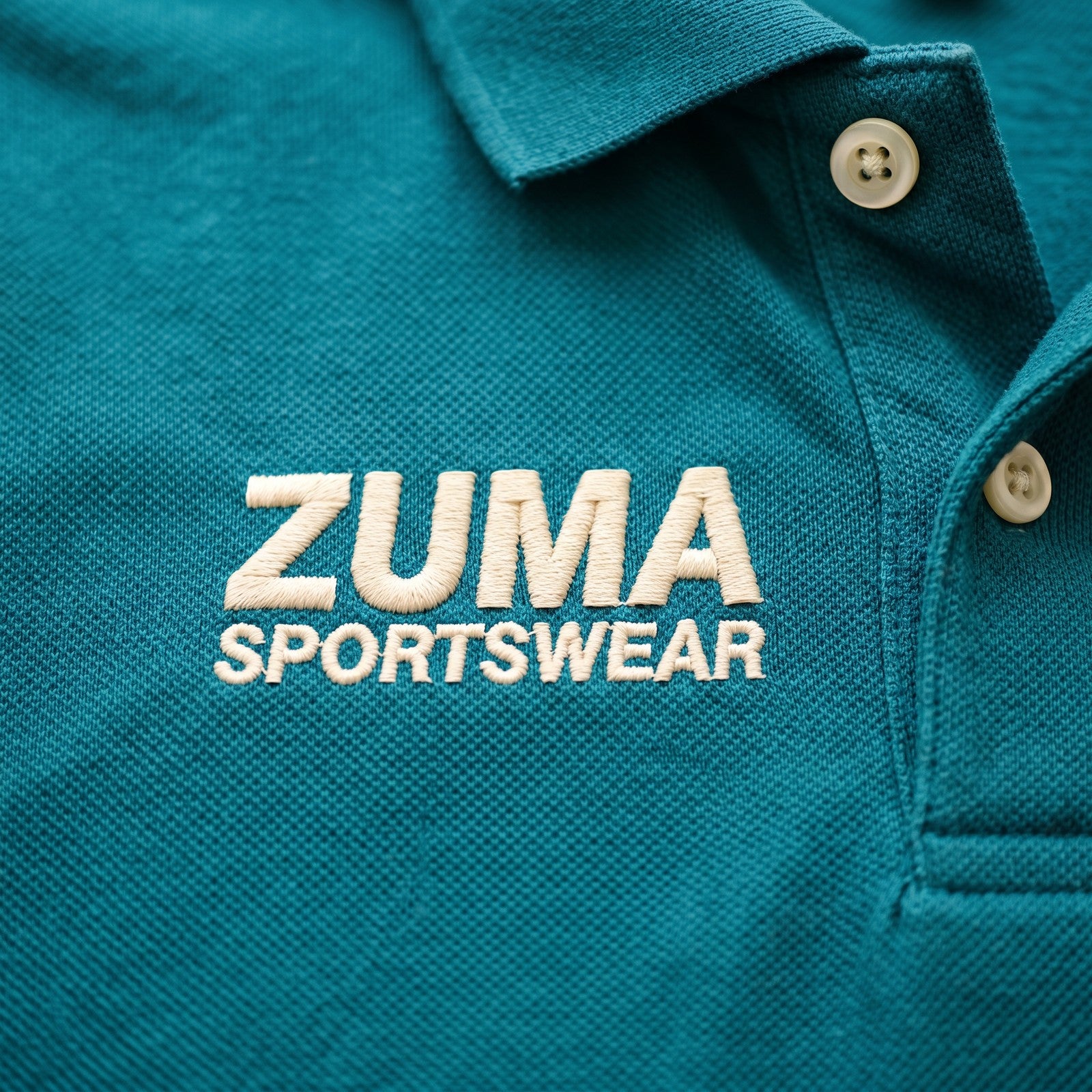 Zuma Cotton Polo — Reef