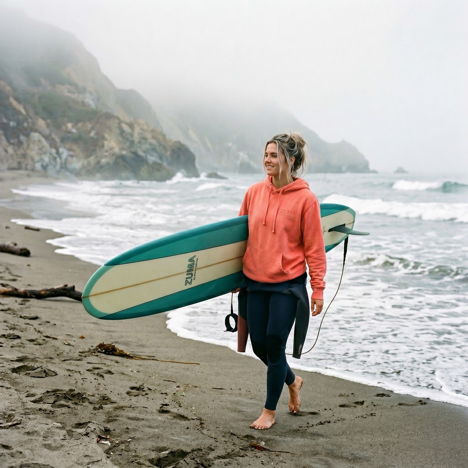 Zuma Pullover Hoodie — Coral